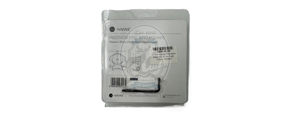 Кільця Hawke Precision Steel. QD d - 30 мм High. Weaver
