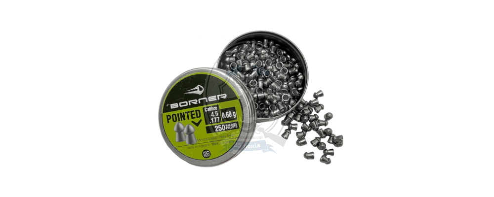 Кулі пневматичні Borner "Pointed" для гвинт. (250 шт) 0,60 гр